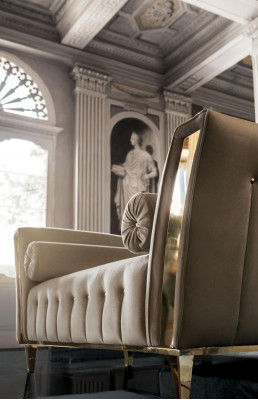 Salon Canapé Wunnzëmmer Stoffe Couchen Chaise Longue Sëtzpolster arredoclassic