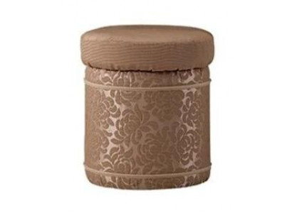 Hocker Polsterhocker Fouss Ablag Miwwelen Wunnen Sëtzbanken Sëtz Stoff Braun Design