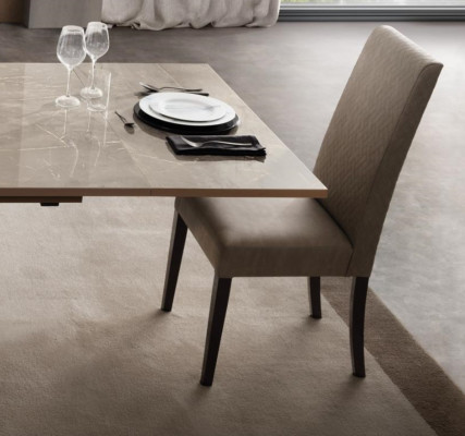 Iesszëmmer Still 1 Sëtzerr Sessel Holz Luxus Klass Miwwel Design Nei arredoclassic