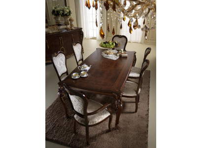 Klassesch 1 Stull Designer Italieneesch Iesszëmmer Miwwelen Holz Barock
