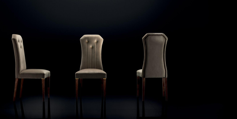 Sëtz Still 1x Iesszëmmer Fernseh Lounge Textil Sëtz Polstersëtz arredoclassic