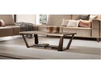 Couchtisch Dësch Polster Design Glasdësch Säitentësch Holz Sofa Couch Braun Dëscher