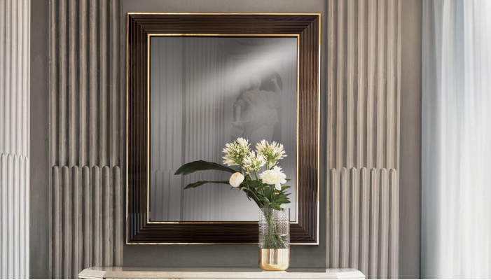 Mauerspigel Holzrahmen Spigel Miwwelen arredoclassic 100x120cm Holzrahmen Mauer