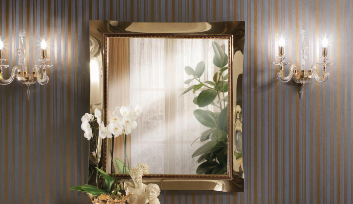 Klassesche Wandspigel Holzrahmen Spigel Miwwelen Hänkgspigel Glas Rahmen Wand