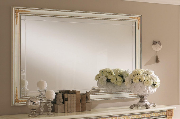 Klasseschen Designer Spigel Wandspeguel Barock Rokoko 175x114cm Holz Rumm Nei