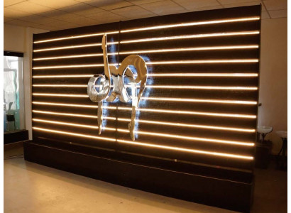 Wandpaneel Waasserwand LED Design Maueren Trennwand Waasserfall
