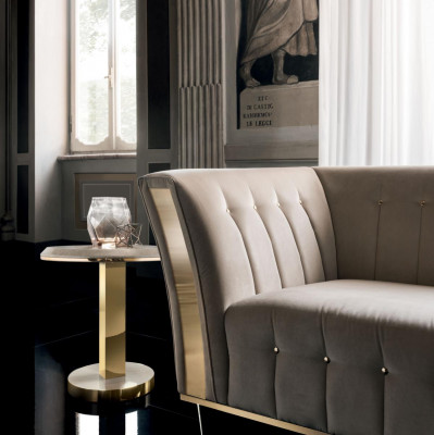 Canapéisdësch Luxus Design Canapé Dësch Kaffi Beistell Dëscher Wunnzëmmer Ronnd Dësch