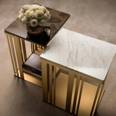 Wunnzëmmer Canapé Dësch Elegant Luxus Design Beistelltischen Dësch arredoclassic