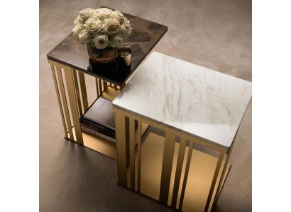 Wunnzëmmer Canapé Dësch Elegant Luxus Design Beistelltischen Dësch arredoclassic