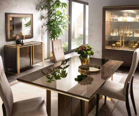 Iessdësch Dësch Grupp Iesszëmmer Wunnzëmmer Garnitur Holz Design Dëscher Miwwelen Neit