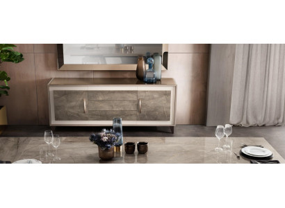 Kommode Anrichte Holz Buffetschaf Vitrine Luxus Schaf Miwwelen Set arredoclassic