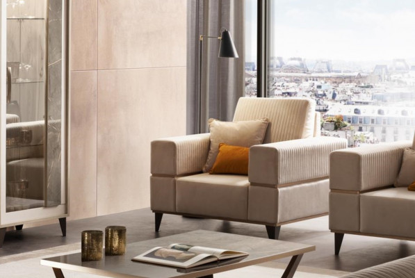 Sëtz Relax Lieder Lounge Club Polster Canapé Luxus Sofa Miwwelen arredoclassic