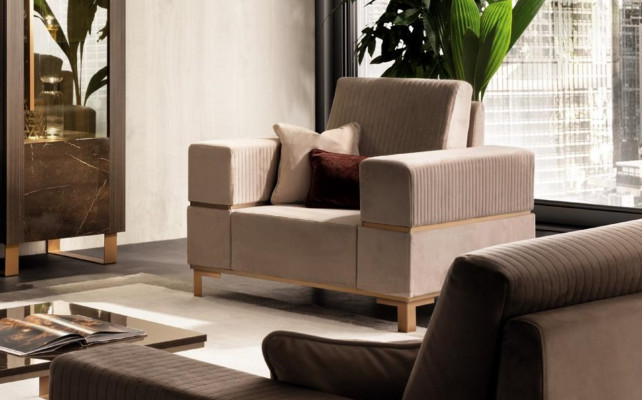 Design Luxus Sesselen Chaiselongue Sofa 1 Sëtz Fernsehlounge Chaise Sofa arredoclassic