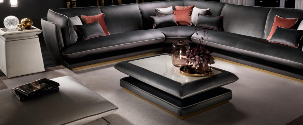 Couchtisch Dësch Couchtischen Textil Dëscher Designer Bäistelltësch arredoclassic