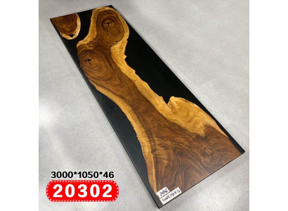 Epoxy-Harz Iessdësch echte Holz massiiv Möbel Waasserfall Gosshetz Epoxy Dësch
