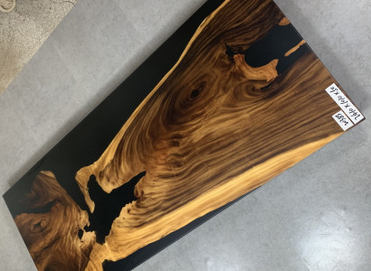 Dësch Iessdësch Dëscher Epoxidharz Epoxy Echt Holz Massiv Miwwelen Waasserfall