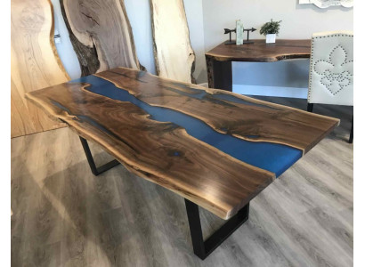 Dësch, Iessdësch, Dëscher, Epoxidharz, Epoxy, Echtholz, Massivt Design Miwwel 240x100.