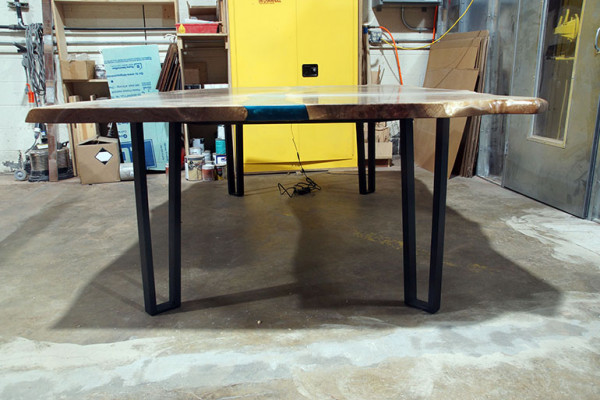 Dësch Iessdësch Dëscher Epoxidharz Epoxy massivt Design Miwwel 240x100 echt Holz