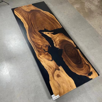 Konferenzdësch Iessdësch River Floss Massiv 262x101 Epoxidharz Dëscher