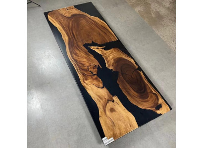 Konferenzdësch Iessdësch River Floss Massiv 262x101 Epoxidharz Dëscher