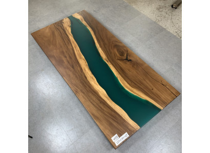 Konferenztabell Iessdësch River Table Massiv 231x110 Epoxyharz Dëscher