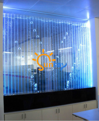 Wandpaneel mat Waasserblasen LED Waasserwand Designer Dekorativ Waasser Mauer