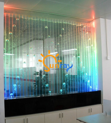 Wandpaneel mat Waasserblasen LED Waasserwand Designer Dekorativ Waasser Mauer