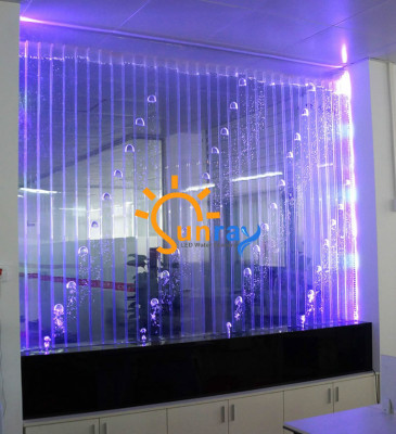 Wandpaneel mat Waasserblasen LED Waasserwand Designer Dekorativ Waasser Mauer