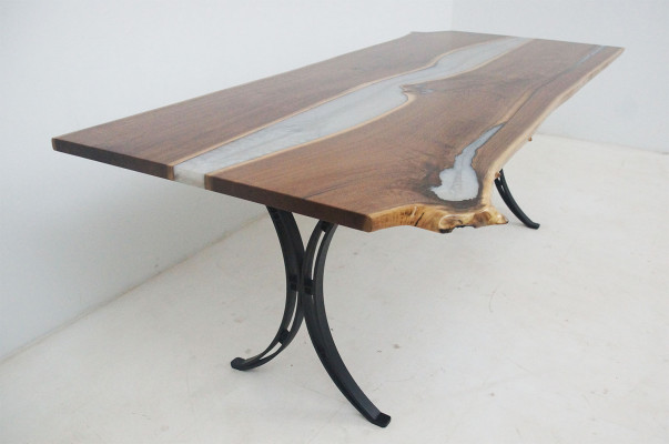Iessdësch Mier Waasser Floss Echt Holz Flossdësch 220x110 Dëscher