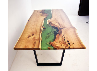 Iessdësch Mier Waasser Floss Echt Holz Flosssdësch 200x90 Dëscher