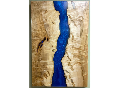 Iessdësch River Table Massiv Dëscher 220x100 Flossdësch Epoxyharz Mier