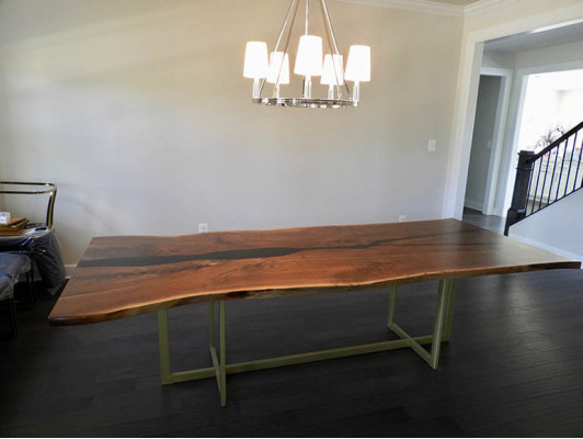 Flossdësch Iessdësch River Table Massiv Dëscher 240x100 Epoxydharz Mier