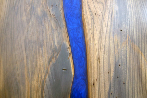 Epoxyharz-Iessdësch Rivertabell Eechte Massivholzdësch Dekoration Dëscher 220x100