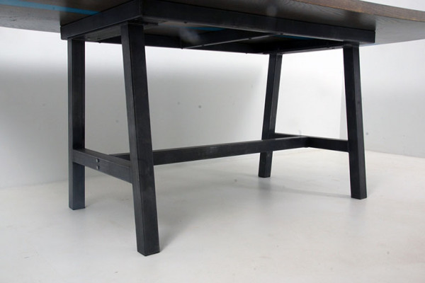 Epoxidharz Iessdësch River Table Eechte Holz Massiv Dëscher 220x100