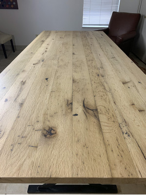 Massivholzdësch Epoxyharz Flossdësch 260x90 Nei Dëscher Massiv