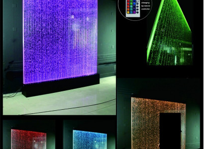 Wandpaneel Trennwand Waasserwand LED Waasserwand Deko Design Beléiert