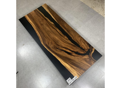 Couchtisch River Table Echt Holz Flossdësch Epoxidharz Massiv Dëscher