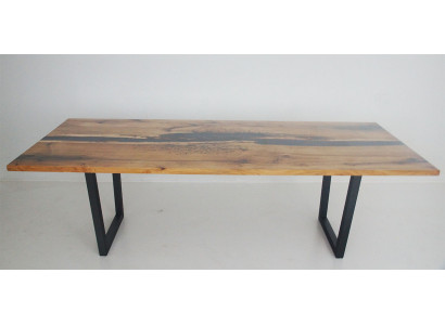 Iessdësch Holz Dëscher Wunn- Iesszëmmer Dësch 220x90 Massivholz Iessdëscher