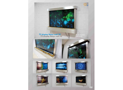 LED Waasserwand Designer Waassersailen Waasserfall Bild Kader 138x98