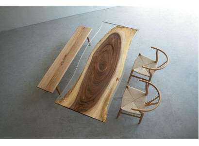 Iessdësch Mier Waasser Floss Echt Holz Flosssdësch 220x90 Dëscher