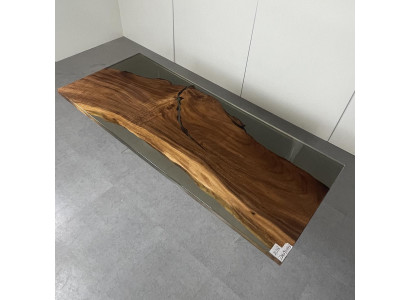 Luxus Epoxidharz-Iessdësch River Table Eechent Holz Massiv Design Dëscher