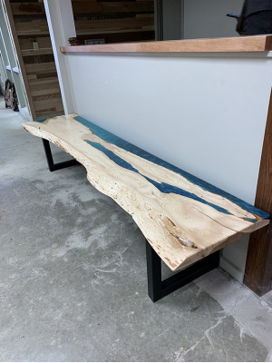 Konsolendësch Niewendësch Epoxy Dësch Sideboard Konsolendësch Wanddëscher Epoxy Nei