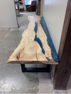 Konsolendësch Niewendësch Epoxy Dësch Sideboard Konsolendësch Wanddëscher Epoxy Nei
