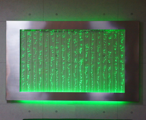 Mauerpaneel mat Waasserblasen LED Waasserwand Designer Waasser Bild