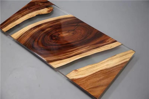 Epoxidharz Iessdësch River Table 200x90 Nei Echt Holz Dëscher Massiv