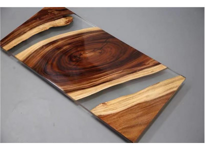 Epoxidharz Iessdësch River Table 200x90 Nei Echt Holz Dëscher Massiv