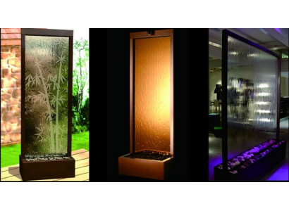 Maueren Waasser Wandpaneel LED Waasserwand Waasserblosen Wand