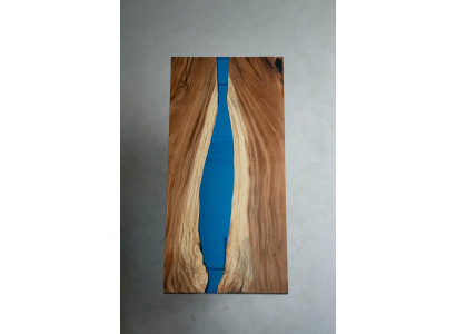 Iessdësch Flossdësch Eechte Holz Flosstafel Dekor Massive Epoxyharz Dëscher