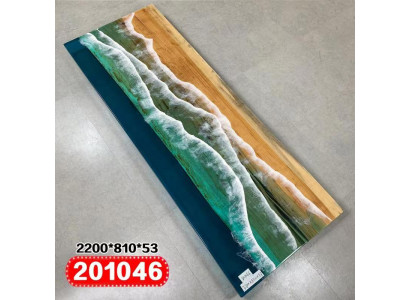 Iessdësch Design Dësch Modern Dëscher Mier Ozean Floss Epoxy Harz