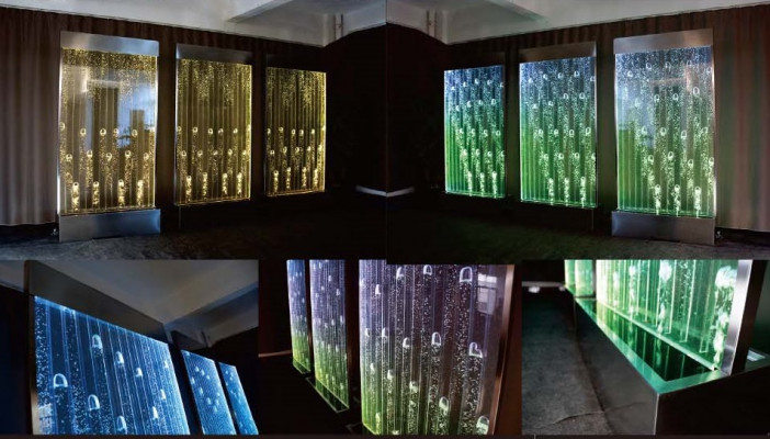 Waasserwänn Modern Oftrennwand LED Waasserwand Beliicht Wand
